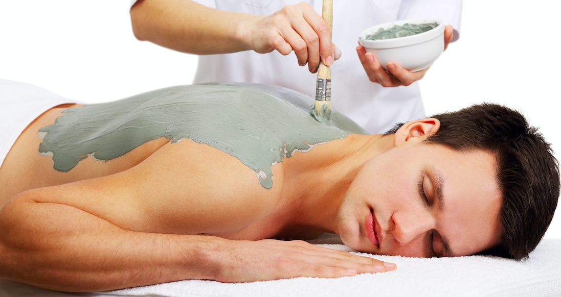 male getting a back treatment griffins house man getting a back treatment griffins house